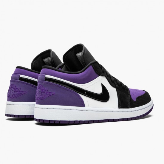 Perfectkicks Air Jordan 1 Low Court Purple White/Black/Court Purple 553558-125