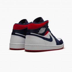 Perfectkicks Air Jordan 1 Mid SE USA White/Midnight Navy/Varsity Red 852542-104