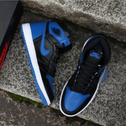 Perfectkicks Air Jordan 1 Retro High OG Royal Black/Royal White 555088-007