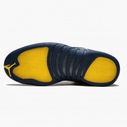 Perfectkicks Air Jordan 12 Retro Michigan College Navy/Amarillo BQ3180-407