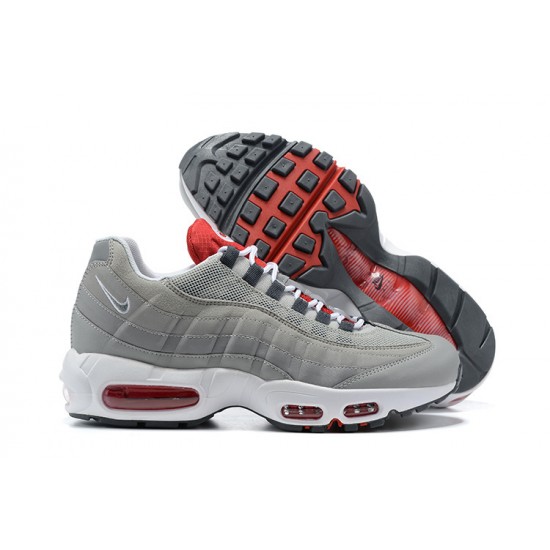 Perfectkicks (M) Nike Air Max 95 TT Grey White and Red Shoes 