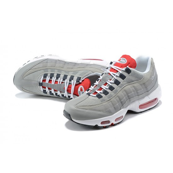 Perfectkicks (M) Nike Air Max 95 TT Grey White and Red Shoes 