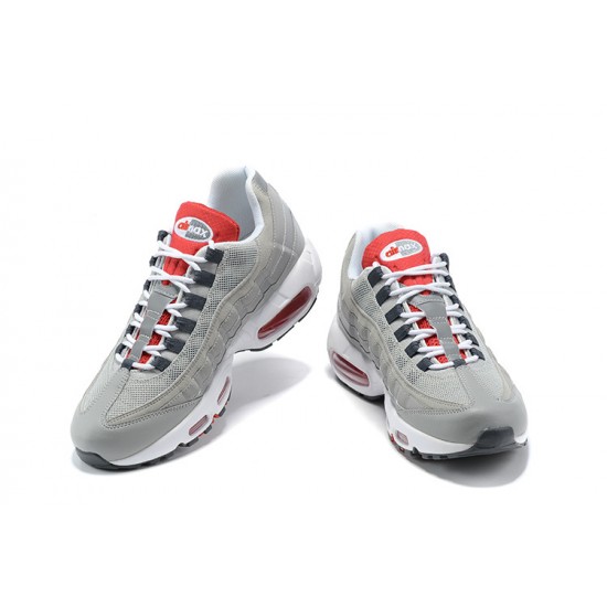 Perfectkicks (M) Nike Air Max 95 TT Grey White and Red Shoes 