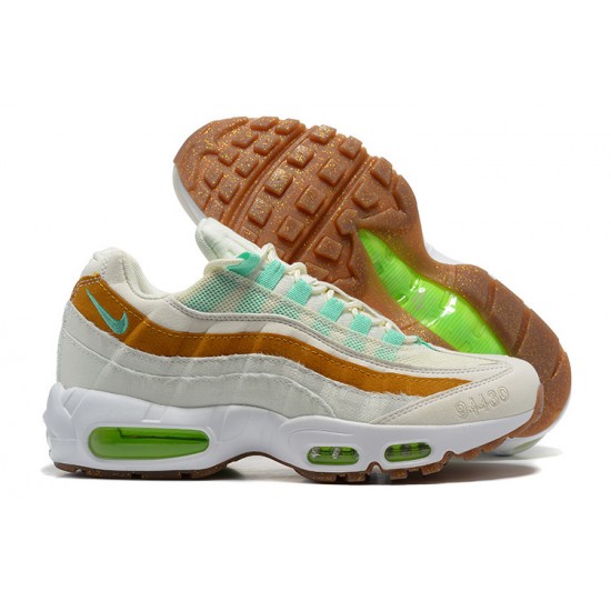 Perfectkicks (M) Nike Air Max 95 TT White  Green Brown Shoes CZ0154-100 