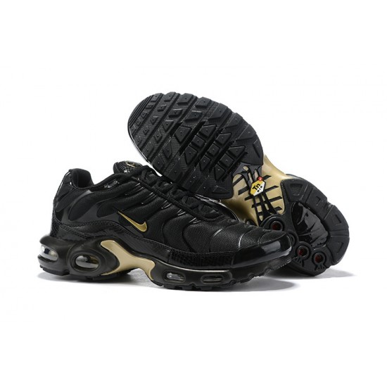 Perfectkicks (M) Nike Air Max Plus Tn Black Gold Shoes 852630-001