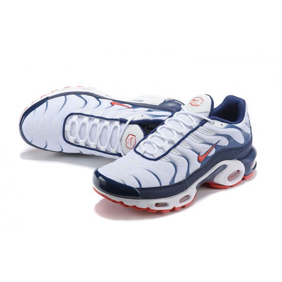 Perfectkicks (M) Nike Air Max Plus Tn QS White Blue and Red Shoes