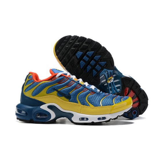 Perfectkicks (M) Nike Air Max Plus Tn SE Blue Yellow Shoes CJ9987-600