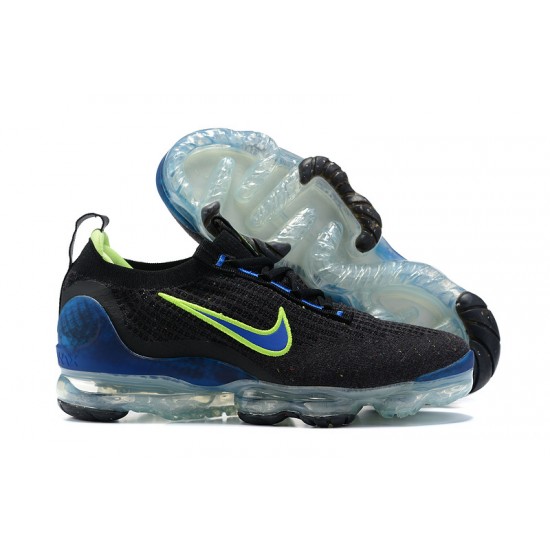 Perfectkicks (W/M) Nike Air VaporMax 2021 Flyknit Black Green and Blue Shoes