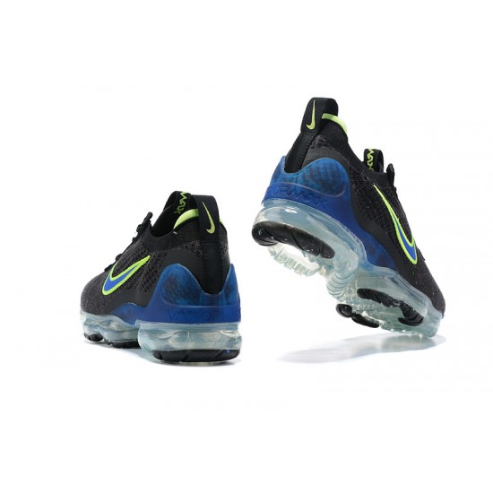 Perfectkicks (W/M) Nike Air VaporMax 2021 Flyknit Black Green and Blue Shoes