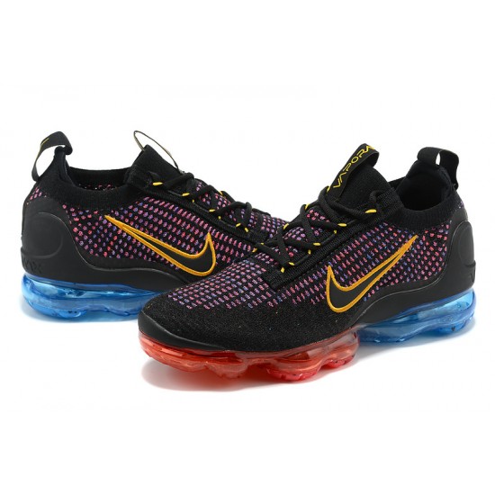 Perfectkicks (W/M) Nike Air VaporMax 2021 Flyknit Black Red and Blue Shoes