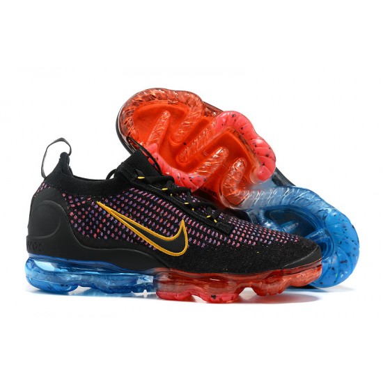 Perfectkicks (W/M) Nike Air VaporMax 2021 Flyknit Black Red and Blue Shoes