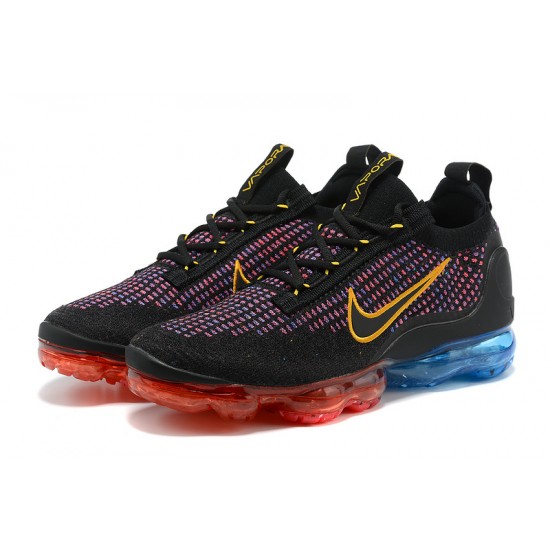 Perfectkicks (W/M) Nike Air VaporMax 2021 Flyknit Black Red and Blue Shoes