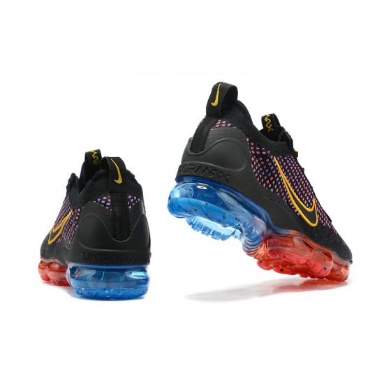 Perfectkicks (W/M) Nike Air VaporMax 2021 Flyknit Black Red and Blue Shoes