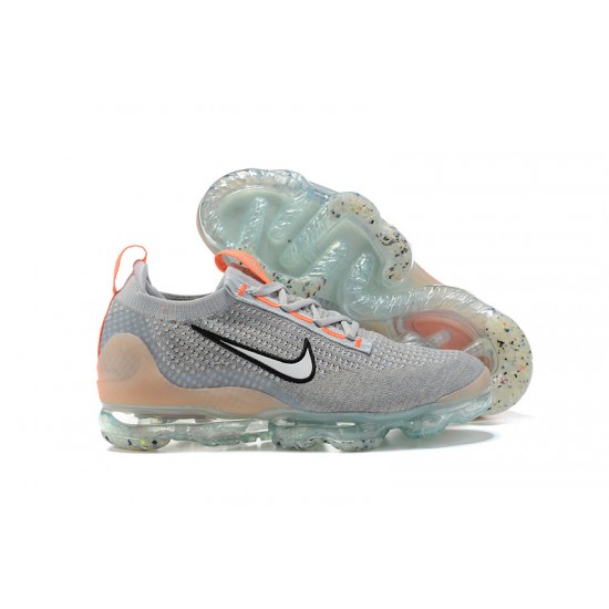 Perfectkicks (W/M) Nike Air VaporMax 2021 Flyknit Grey Orange Shoes DH4084-002