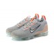 Perfectkicks (W/M) Nike Air VaporMax 2021 Flyknit Grey Orange Shoes DH4084-002