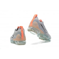 Perfectkicks (W/M) Nike Air VaporMax 2021 Flyknit Grey Orange Shoes DH4084-002