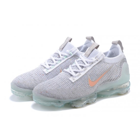 Perfectkicks (W/M) Nike Air VaporMax 2021 Flyknit Grey Orange Shoes DH4090-002