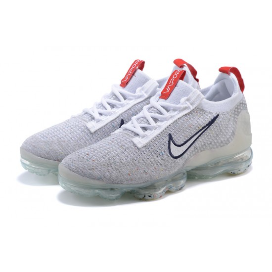 Perfectkicks (W/M) Nike Air VaporMax 2021 Flyknit Grey Red Shoes DB1550-003