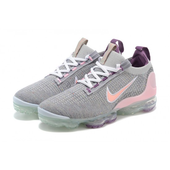 Perfectkicks (W/M) Nike Air VaporMax 2021 Flyknit Grey and Pink Shoes