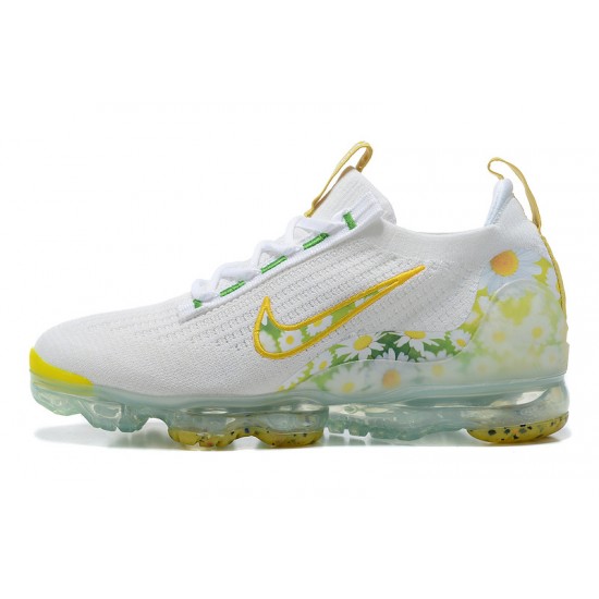 Perfectkicks (W/M) Nike Air VaporMax 2021 Flyknit White Yellow Shoes