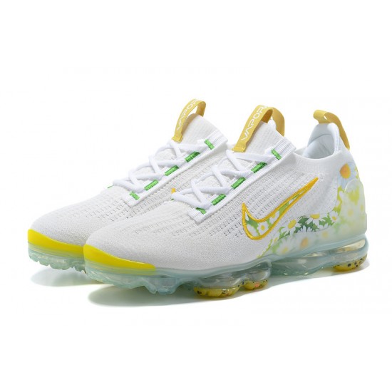 Perfectkicks (W/M) Nike Air VaporMax 2021 Flyknit White Yellow Shoes