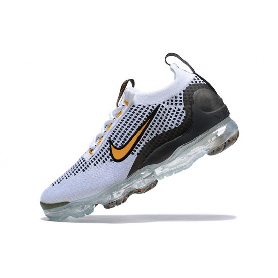 Perfectkicks (W/M) Nike Air VaporMax 2021 Flyknit White Yellow and Black Shoes