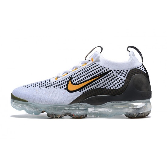 Perfectkicks (W/M) Nike Air VaporMax 2021 Flyknit White Yellow and Black Shoes