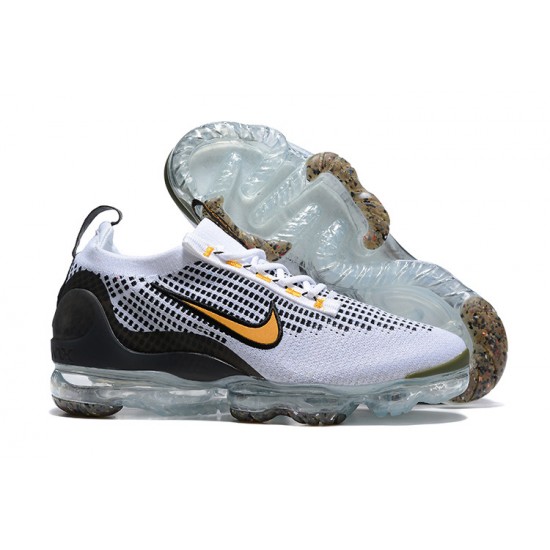 Perfectkicks (W/M) Nike Air VaporMax 2021 Flyknit White Yellow and Black Shoes