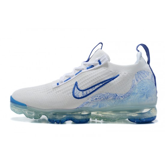 Perfectkicks (W/M) Nike Air VaporMax 2021 Flyknit White and Blue Shoes