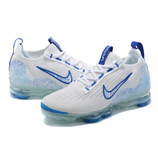 Perfectkicks (W/M) Nike Air VaporMax 2021 Flyknit White and Blue Shoes