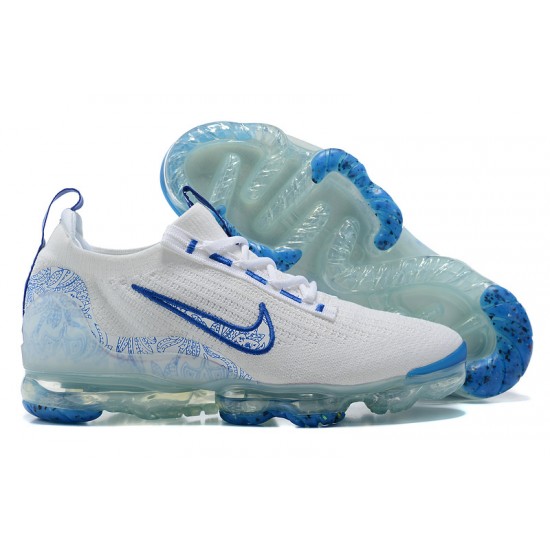 Perfectkicks (W/M) Nike Air VaporMax 2021 Flyknit White and Blue Shoes