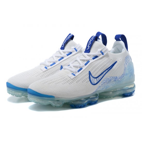 Perfectkicks (W/M) Nike Air VaporMax 2021 Flyknit White and Blue Shoes