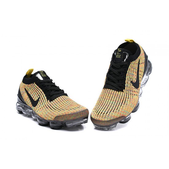 Perfectkicks (W/M) Nike Air VaporMax Flyknit 3 Black Yellow Shoes  AJ6900-006