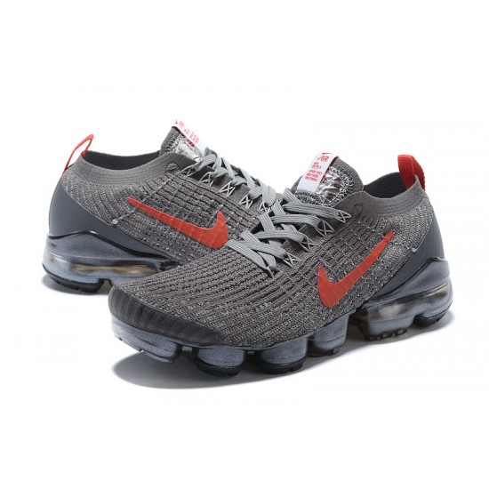 Perfectkicks (W/M) Nike Air VaporMax Flyknit 3 Grey Red Shoes CT1270-001