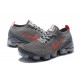 Perfectkicks (W/M) Nike Air VaporMax Flyknit 3 Grey Red Shoes CT1270-001