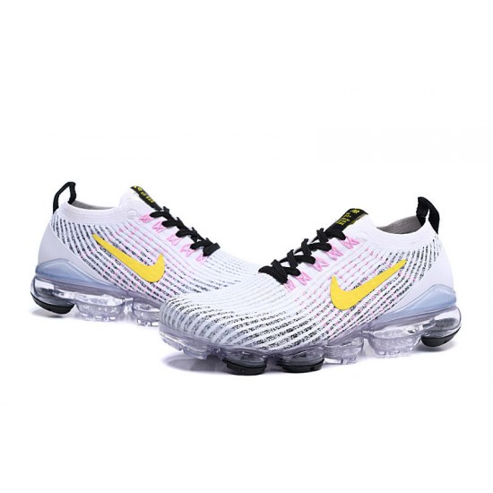 Perfectkicks (W/M) Nike Air VaporMax Flyknit 3 White Yellow Shoes AJ6900-103