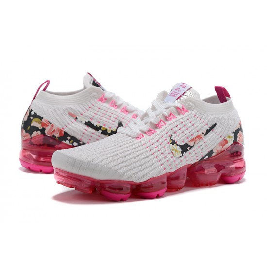 Perfectkicks (W) Nike Air VaporMax Flyknit 3 White Pink Shoes AJ6910-601