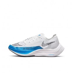 Perfectkicks (W/M) Nike ZoomX VaporFly NEXT White and Blue Shoes 