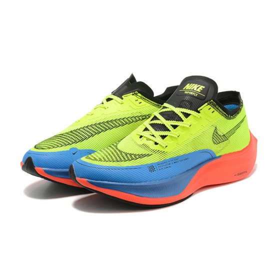 Perfectkicks (W/M) Nike ZoomX VaporFly NEXT Yellow Blue Shoes 