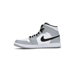 Perfectkicks Air Jordans 1 Mid Light Smoke Gray 554724 092 Shoes