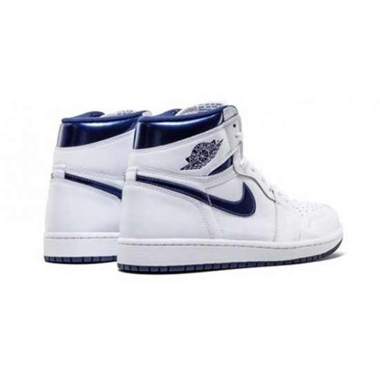 Perfectkicks Air Jordans 1 High Metallic Navy WHITE 555088 106 Shoes