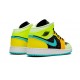 Perfectkicks Air Jordans 1 Mid GS Aurora Green Optic-Yellow Green BQ6931 037 Shoes
