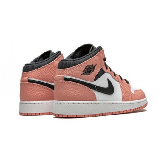 Perfectkicks Air Jordans 1 Mid Pink Quartz PINK QUARTZ/DK SMOKE PINK QUARTZ 555112 603 Shoes