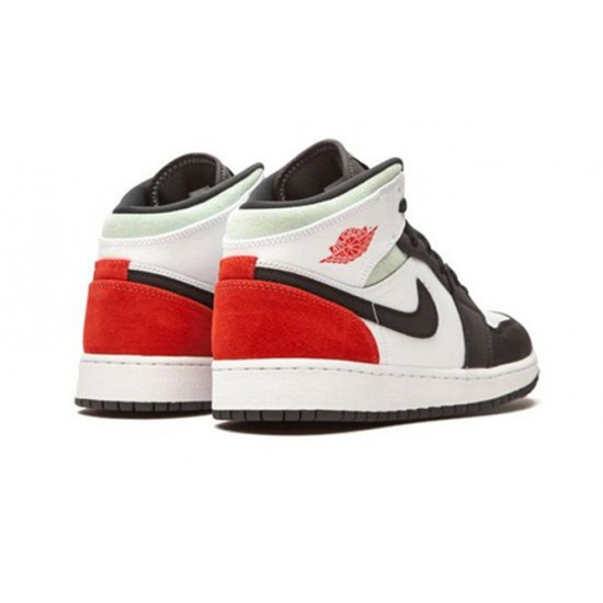 Perfectkicks Air Jordans 1 Mid White Red Black WHITE WHITE BQ6931 100 Shoes