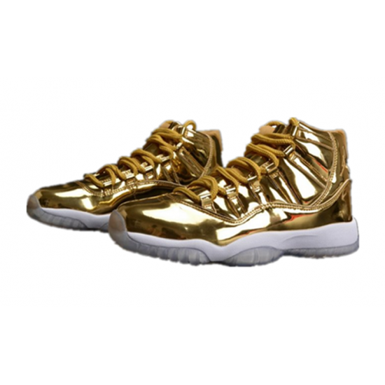Perfectkicks Air Jordans 11 Metallic Gold White White 528895 103 Shoes
