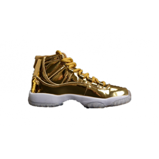 Perfectkicks Air Jordans 11 Metallic Gold White White 528895 103 Shoes