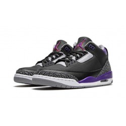 Perfectkicks Air Jordans 3 Court Purple Black Cement BLACK CT8532 050 Shoes