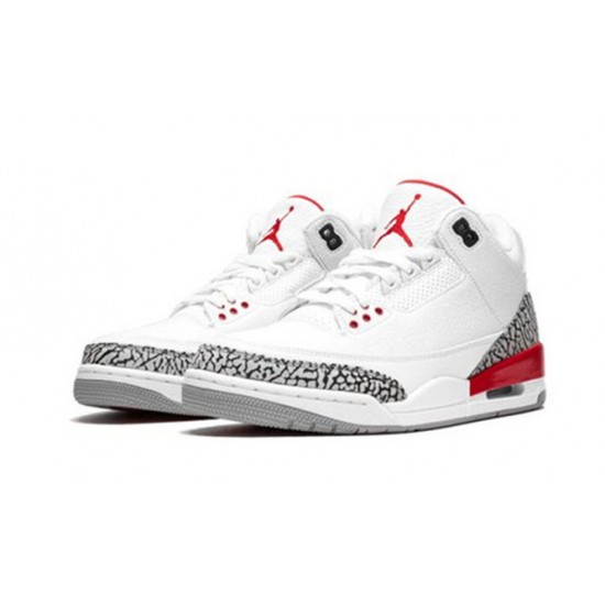 Perfectkicks Air Jordans 3 Hall of Fame WHITE/FIRE RED WHITE 136064 116 Shoes
