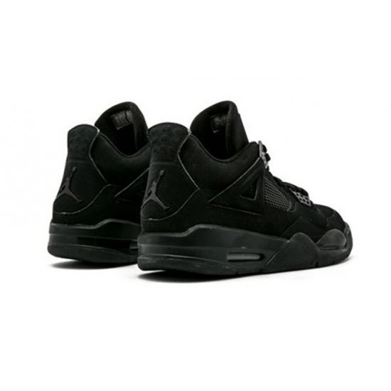 Perfectkicks Air Jordans 4 Black Cat BLACK 308497 002 Shoes