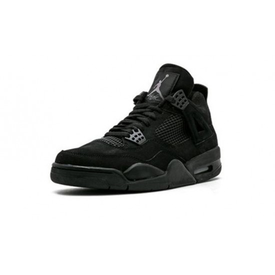 Perfectkicks Air Jordans 4 Black Cat BLACK 308497 002 Shoes